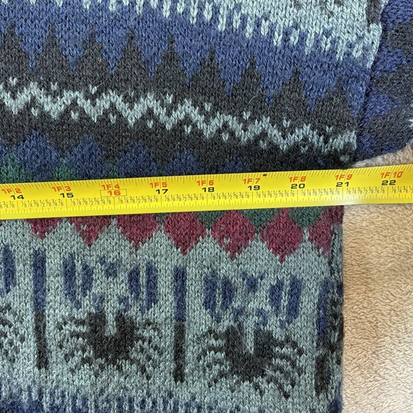 Sebsatex 100% Alpaca Sweater Womens L Cardigan Fair Isle Knit Ski Peru EUC - Picture 3 of 8